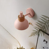 Nordic Wood & Metal Globe Wall Sconce LED 1-light