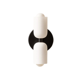 Modern Minimalist Glass Brass Wall Sconce LED 2-Light