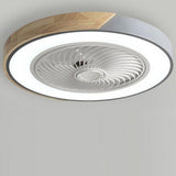 Modern Wood LED Ceiling Light with Fan 1-Light