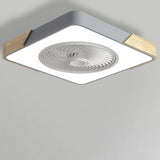 Modern Wood LED Ceiling Light with Fan 1-Light