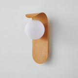 Nordic Wood Globe Wall Sconce LED 1-Light