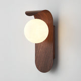 Nordic Wood Globe Wall Sconce LED 1-Light