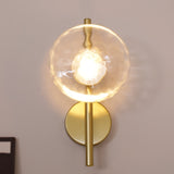 Nordic Round Glass Wall Sconce LED 1-light