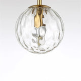 Nordic Brass Glass Globe Wall Sconce LED 1-Light
