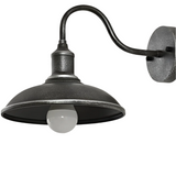 Vintage Industrial Iron Bowl Outdoor Wall Light LED 1-Light