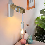Rustic Wood Pendant LED Wall Sconce 1-Light
