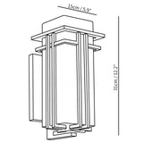 Retro Industrial Iron Glass Outdoor Wall Light LED 1-Light