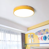 Scandinavian Round Wood Accent LED Ceiling Light