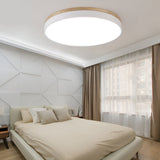 Scandinavian Round Wood Accent LED Ceiling Light
