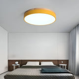 Scandinavian Round Wood Accent LED Ceiling Light