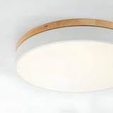 Scandinavian Round Wood Accent LED Ceiling Light