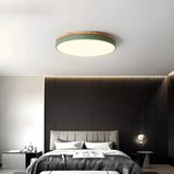Scandinavian Round Wood Accent LED Ceiling Light