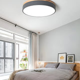 Scandinavian Round Wood Accent LED Ceiling Light