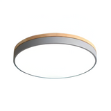 Scandinavian Round Wood Accent LED Ceiling Light