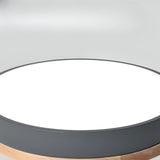 Scandinavian Round Wood Accent LED Ceiling Light