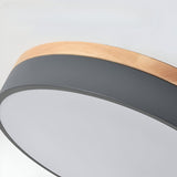 Scandinavian Round Wood Accent LED Ceiling Light