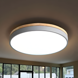 Scandinavian Round Wood Accent LED Ceiling Light