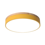 Scandinavian Round Wood Accent LED Ceiling Light