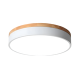 Scandinavian Round Wood Accent LED Ceiling Light