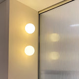 Minimalist Round Glass Wall Sconce LED 1-Light