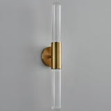 Nordic Water-Ripple Glass Brass Wall Sconce LED 1-Light
