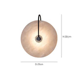 Nordic Marble Alabaster Disc Wall Sconce LED 1-light