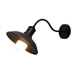Vintage Industrial Iron Bowl Outdoor Wall Light LED 1-Light
