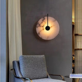 Nordic Marble Alabaster Disc Wall Sconce LED 1-light