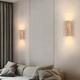 Modern Travertine Stone Cylindrical Outdoor Wall Light LED 1-Light