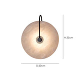Nordic Marble Alabaster Disc Wall Sconce LED 1-light