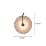 Nordic Marble Alabaster Disc Wall Sconce LED 1-light