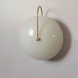 Postmodern Nordic Frosted Glass Round Wall Sconce LED 1-Light