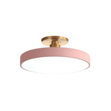 Modern Brass Round LED Ceiling Light 1-Light