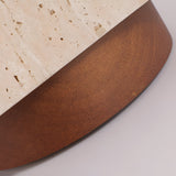 Elegant Travertine Cylinder LED Ceiling Spotlight 1-Light