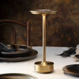 Modern Brass Cone LED Rechargeable Table Lamp 1-Light