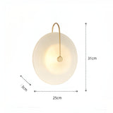 Postmodern Nordic Frosted Glass Round Wall Sconce LED 1-Light