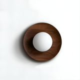 Nordic Wood Globe Wall Sconce LED 1-Light