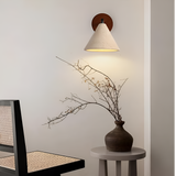 Modern Travertine Cone Wall Sconce LED 1-Light