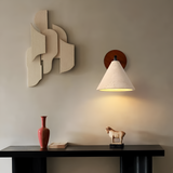 Modern Travertine Cone Wall Sconce LED 1-Light