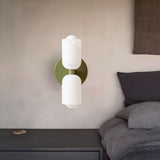 Modern Minimalist Glass Brass Wall Sconce LED 2-Light