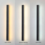 Minimalist Edge Linear Metal Outdoor Wall Light LED IP65