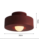 Nordic Artistic Round Resin LED Ceiling Light 1-Light