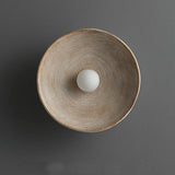 Retro Resin Ceramic-style Round Wall Sconce LED 1-light