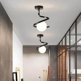 Modern Brass Glass Ceiling Light 1-Light