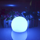 Modern PE Globe Outdoor Garden Light LED Rechargeable