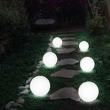 Modern PE Globe Outdoor Garden Light LED Rechargeable
