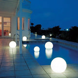 Modern PE Globe Outdoor Garden Light LED Rechargeable