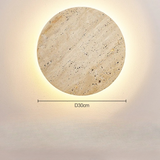 Minimalist Travertine Round Wall Sconce LED 1-light