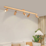 Japanese Wooden LED Semi-Flush Mount Ceiling Light |2 Light