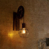 Vintage Industrial Pulley Wall Light | 1-Light